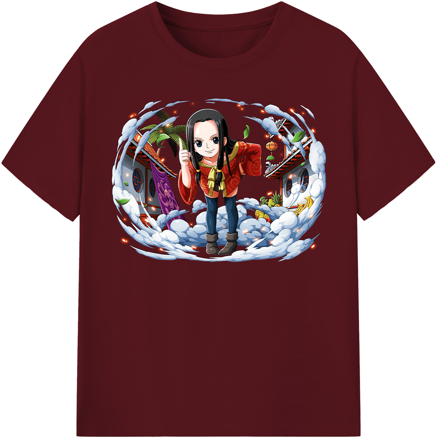 ワンピース ボア・ハンコック ONE PIECE Boa·Hancock 綿100％半袖Tシャツ（フロントプリント）